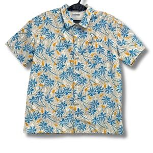 Columbia Men's Trollers Best Short Sleeve Shirt size L Floral Fish Print